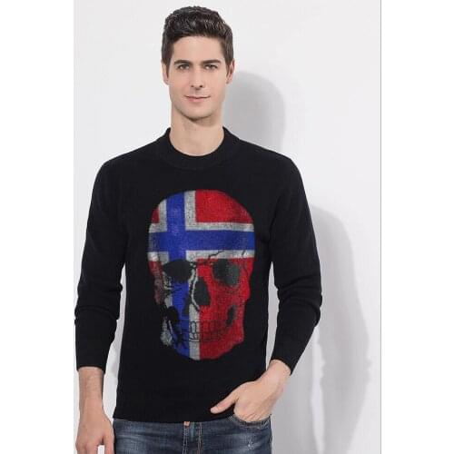 2021 Mens Casual Autumn Fashion Casual Diamond stone Pullover Sweater sale Material Cotton Mens Sweaters