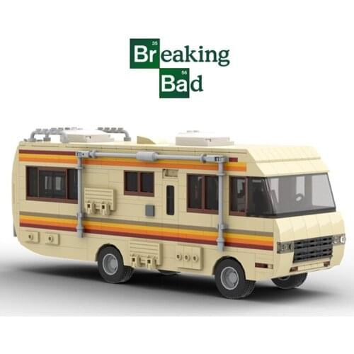 New Technical American Drama Breaking Bad Cooking Lab RV Walter White Pinkman City Building Block Brick Toy
