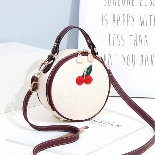 2021 New Small Handbag Designer Women Shoulder Bag Fashion Circular PU Leather Crossbody Messenger Bags Ladies Purse