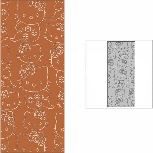 New Slim Dotted Flower Kitten Background Panel 2021 Metal Cutting Dies for DIY Scrapbooking and Card Making Embossing Craft Set