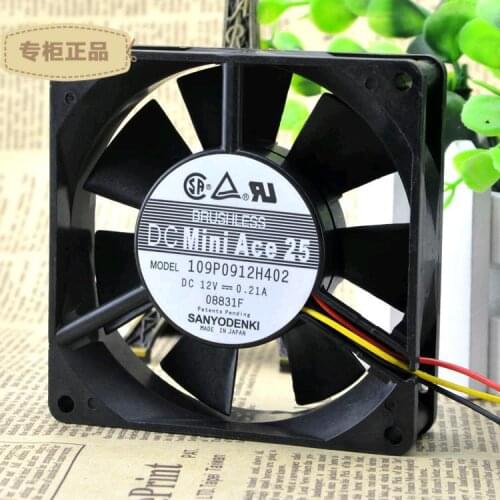 New genuine FOR Sanyo 9025 109P0912H402 12V 0.21A 3 line cooling fan