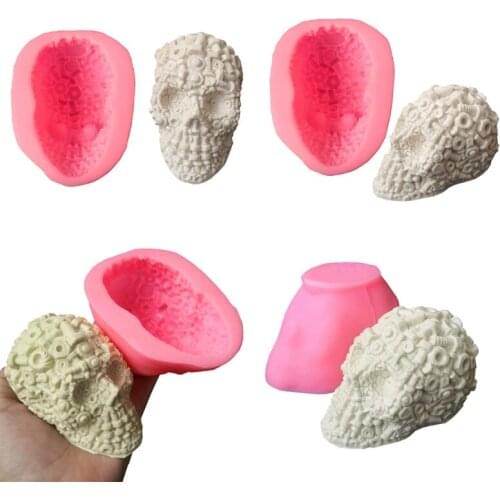 Screw Skull Silicone Mold Keychain Resin Epoxy Craft Polymer Clay Craft DIY Ornament Jewelry Candles Making Tool