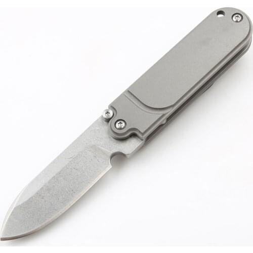Folding Knife Titanium Alloy Mini Pea s35vn Sharp Blade Stone Wash Camping Hunting Outdoor Pocket EDC Tools Gift For Men