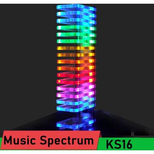 LED Music Spectrum Level Indicator VU Meter rhythm Analyzer Display KS16 Fantasy Crystal FOR POWER Amplifier
