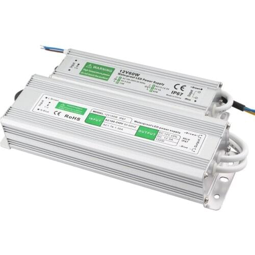 Transformers AC DC 24V 12V Power Supply Adapter IP67 Waterproof Transformers AC DC 12V 24V 220V To 12 24 V Volt Power Supply