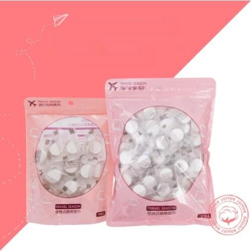 GY Travel Disposable Compression Towel Pure Cotton Portable Beauty Towel Travel Face Towel Cleaning Towel 100 Pieces