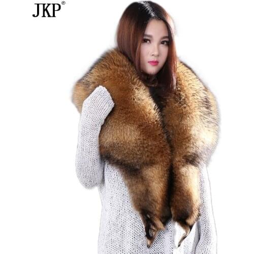 Real Raccoon Fur Collar Womens 100% Natural Fur Collar Real Fur Shawl Raccoon collar stole Fur Scraves