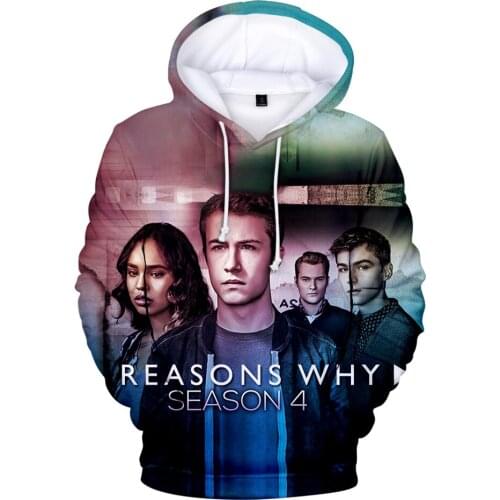 WAWNI 13 Reasons Why Hoodie Streetwear Hip Hop Funny 2020 Hoodies Casual Unisex 3D Hooded Sweatshirt Oversize