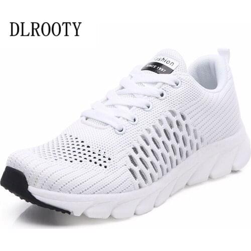 Women Flats Casual Shoes Summer Fashion Outdoor Breathable Mesh Couple Shoes Lace Up Woman Platform School Round Toe Walking