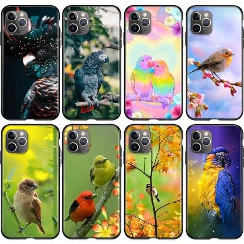 Animal Parrot Bird Silicone Cover For Apple IPhone 12 Mini 11 Pro XS MAX XR X 8 7 6S 6 Plus 5S SE Phone Case