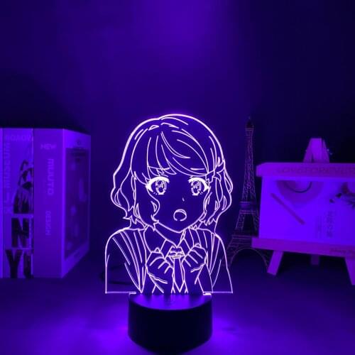 3D Lamp Anime Figure Tomoe Manga Koga Decoration Bedroom Nightlight Valentines Day Gift Holiday Lighting Sensor Light
