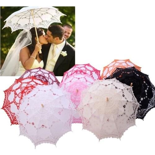 Lace Umbrella rain women Wedding Umbrella Dance Photography Prop paraguas guarda chuva ventilador de teto hediyelik parasol