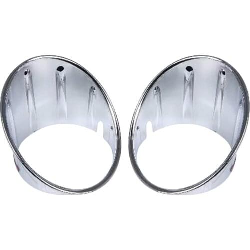 For MINI Cooper R55 R56 R57 R58 R59 Chrome Fog Lamp Light Cover Front Bumper Ring Trim 51117248791 51117248792