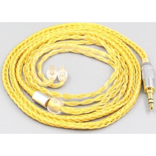 LN007364 16 Core OCC Gold Plated Braided Earphone Cable For HiFiMan RE2000 Topology Diaphragm Dynamic Driver
