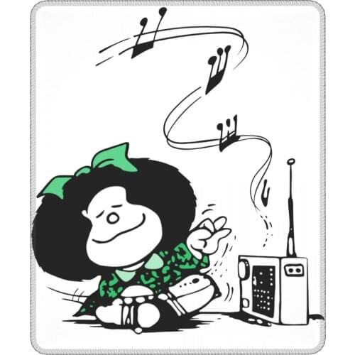 Mafalda Music Gaming Mouse Pad Quino Argentina Cartoon Antislip MousePad Rubber Gamer Computer Laptop Pad