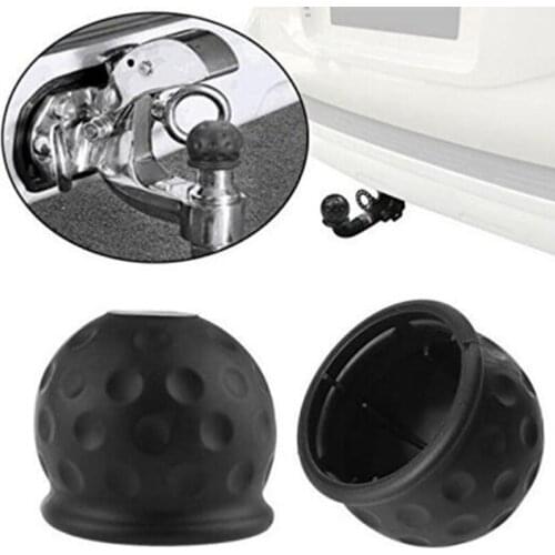 Multipurpose Universal 50mm Black Tow Bar Ball Cover Cap Towing Hitch Caravan Trailer Towball Protect