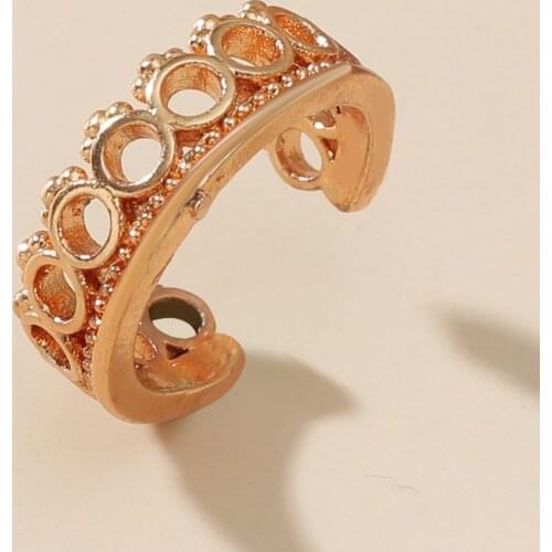 1PC Fashion Women Earrings Geometric hollow ear clips earrings Clip Charm Girls Gift jewelry Evening Party Earring