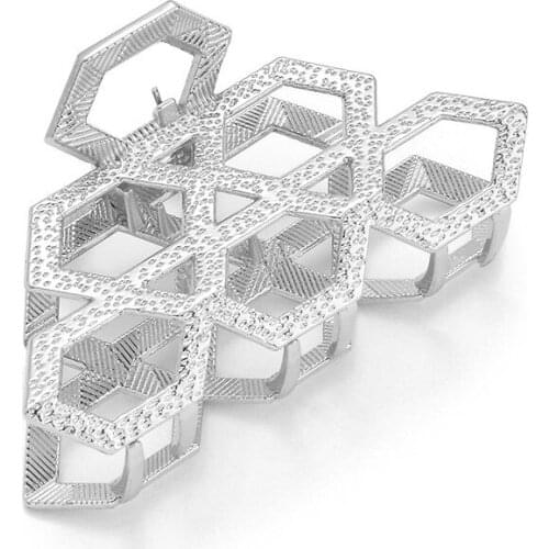 Fashion Metal Crab for Hair Gold Hollow Out Geometric Mesh Type Hair Claw Clips for Women Pony Tail Holder Hair Accessories 2020