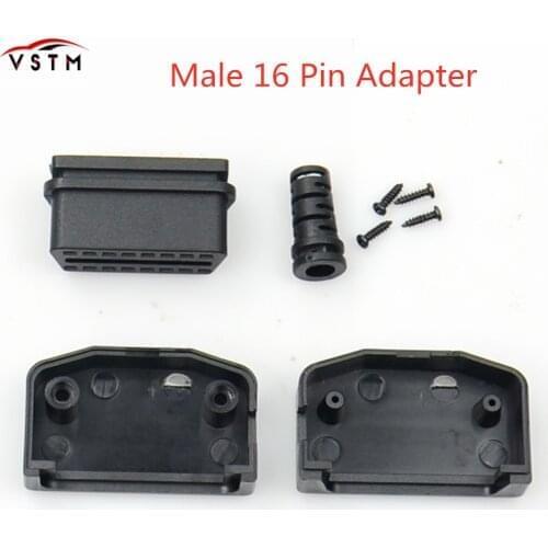 2021 New Automotive Adapter Auto Diagnostic Tool OBD2 16 Pin Male Connector Plug Diagnostic Tool Adapter Universal for Most Cars