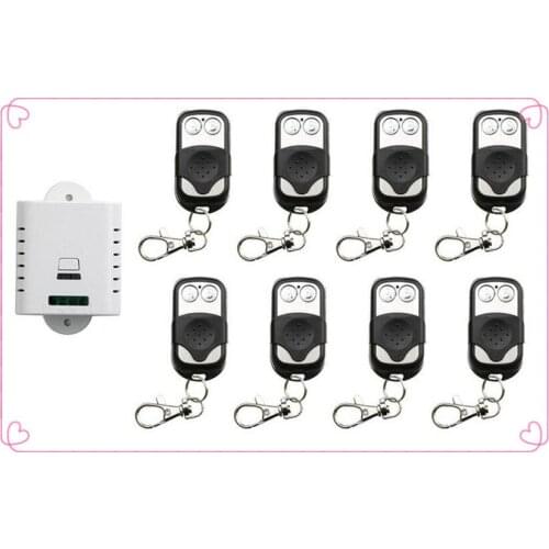 New AC85V 110V 120V 220V 250V 1CH 1Channe Radio Remote Control Switch Receiver 8* Metal Push Button Transmitter Learning Code