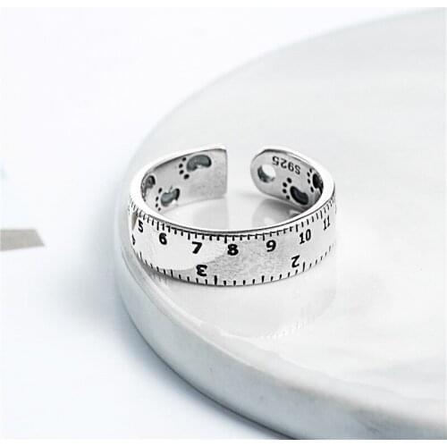 Original rule ring man 100% Sterling 925 silver Jewelry Fashion Adjustable rings for women gift Tai-silver lovers ring unisex