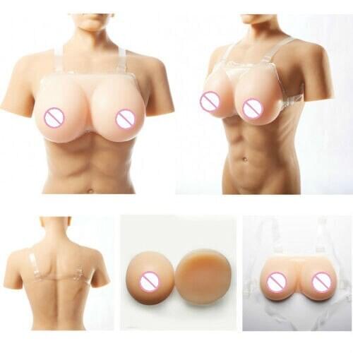 Fake Boobs Enhancer Soft Silicone CrossDresser Bra Breast Forms Enhancers 1 Pair
