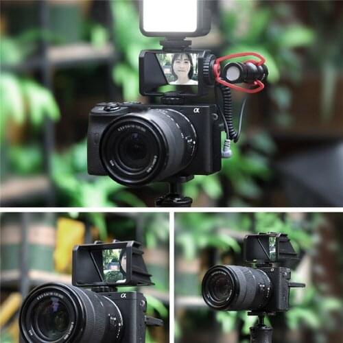 Portable Camera Vlog Selfie Flip Screen Bracket Video Shooting Reverse Mirror Mount for Sony A6500/6300/A73