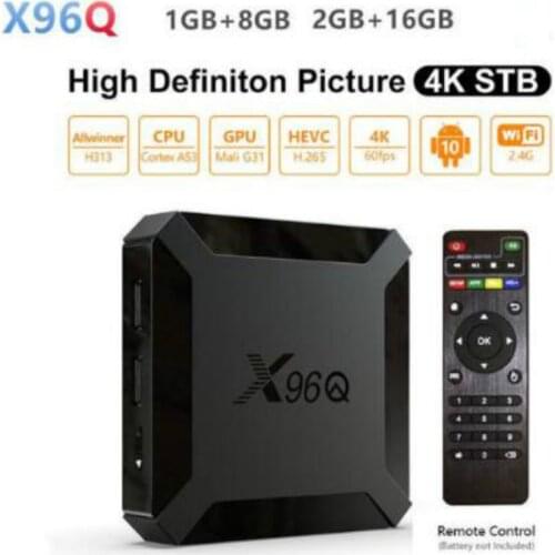 X96Q Android 10.0 Smart TV Box Allwinner H313 Quad Core 4K Youtube Set Top Box x96 mini media player Support voice control x96q