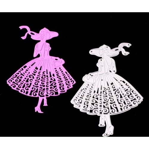 SCD994 Girl Metal Cutting Dies For Scrapbooking Stencils DIY Album Cards Decoration Embossing Folder Die Cuts Tool Template New