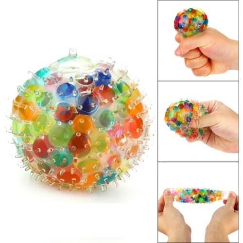 Stress Relief Squeezing Balls Anti-Stress Squishies Balls with Water Beads for Alleviating Tension Anxiety Toys Gift