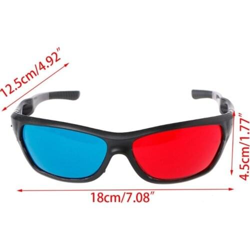 Universal White Frame Red Blue Anaglyph 3D Glasses For Movie Game DVD Video TV