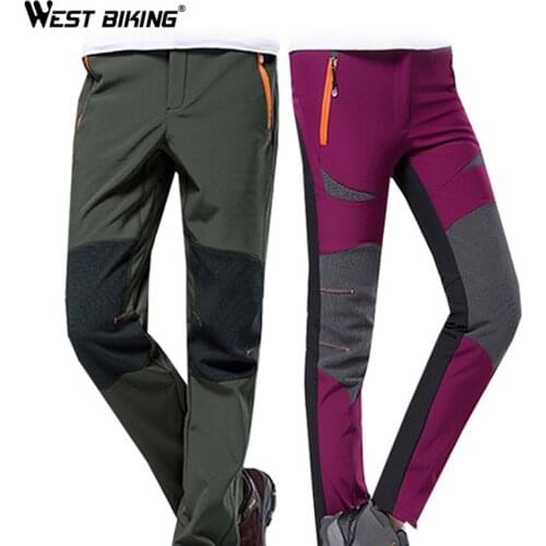WEST BIKING Bike Pant Autumn Winter Thermal Fleece MTB Road Bike Breathable Men Women Windproof Outdoor Sportswear Cycling Pant