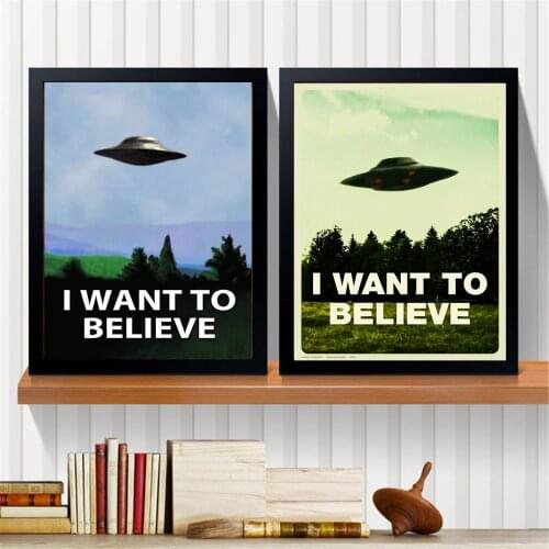 High quality USA movie canvas " i want to believe "painting print on canvas quadro painting wall pictures for living room bar