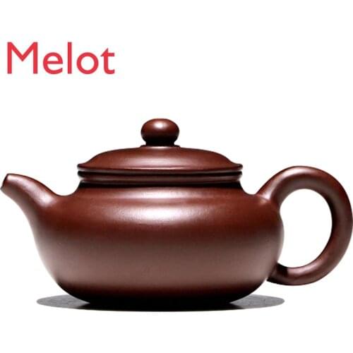 Yixing Purple Sand Teapot Pure Handmade Raw Ore Purple Cinnabar Sand Antique Teapot Household Tea Set