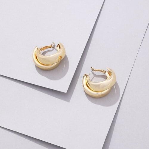 Lost Lody Fashion INS Irregular Graphic Earrings Popular Style Temperament Lady Stud Earring Alloy Jewelry Wholesale Direct Sale