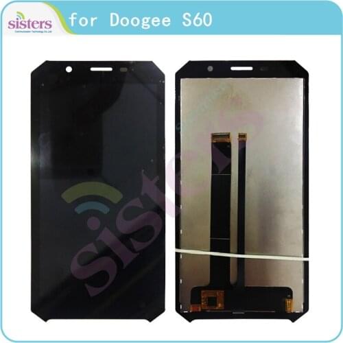 LCD Display For Doogee S60 LCD Screen for Doogee S60 Touch Screen Digitizer LCD Assembly Phone Replacement Original Working Test