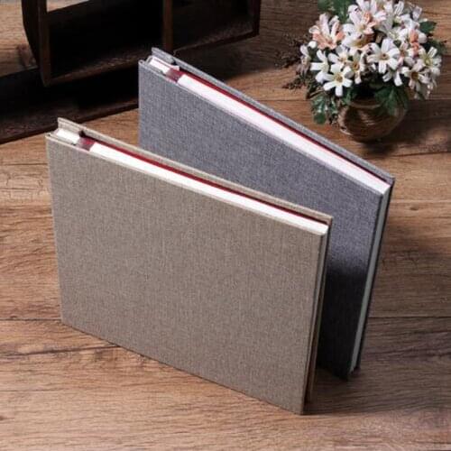 New Linen 16inch DIY Photo Album Lovers Birthday Gift Wedding Photos Baby Photo Ablum Scrapbook Paper Crafts Albums Sticky