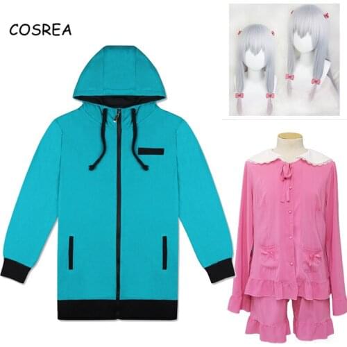 Anime Erotic Comic Teacher Eromanga Sensei Cosplay Costumes Izumi Sagiri Top Coat Jackets Pajama Girls Wig Uniform Disfraz Women