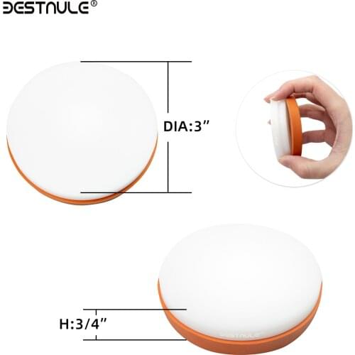 BESTNULE Professional Nylon Bench Block, Covered with TPR Soft Plastic at the Bottom (Dia: 3”, H: 3/4”)