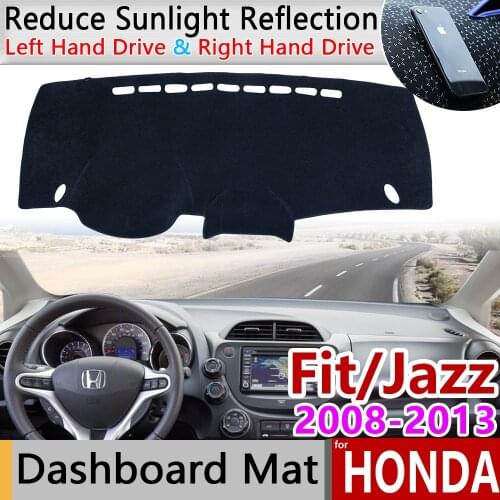 For Honda Fit Jazz 2008~2013 Anti-Slip Mat Dashboard Cover Pad Sunshade Dashmat Protect Carpet Accessories GE6 GE7 GE8 GE9 2010