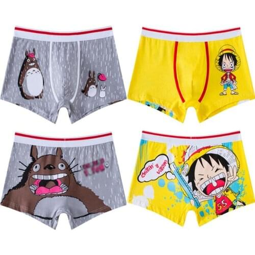 Men Boys Anime goku Totoro Underpants Boxer Shorts Man cotton Male Panties Breathable Funny Clothes Accessories Underwear