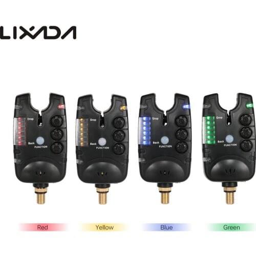 Lixada 6 LEDs Fishing Bite Alarm Pesca Indicator Adjustable Tone Volume Sensitivity Sound JY-28 for Carp Fishing