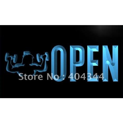 LK748- OPEN Gym Fitness Centre Bar Beer LED Neon Light Sign home decor crafts