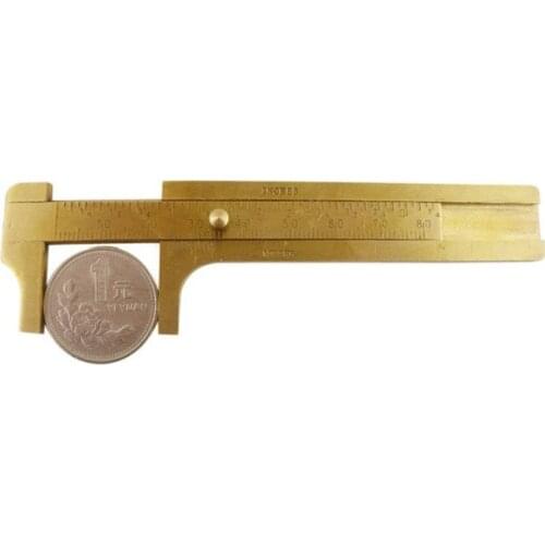 0-80mm Mini Brass Sliding Vernier Caliper Measuring Slide scale Tool Ruler made in Germany for TOOLS DIY work