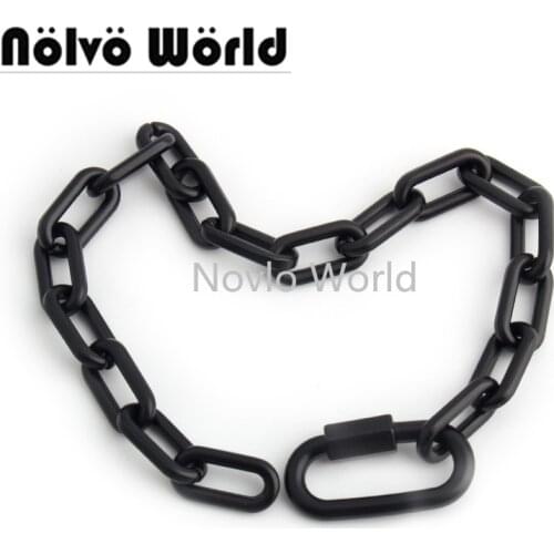 Nolvo World 1-5 pieces 3 mm thick 10 mm width Zinc Alloy chain Black chains bag strap for crossbody