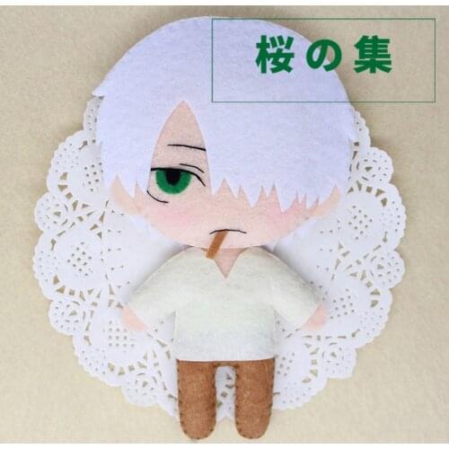 Mushishi Anime Handmade DIY Key Ring Pendant DIY Doll Material Package Assemble By Cutting and Sewing Ginko