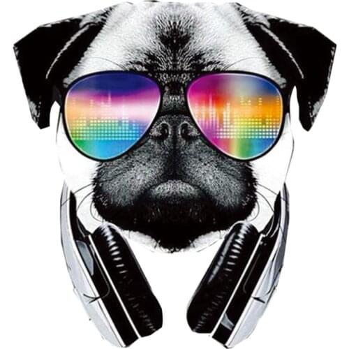 Happy Dog With Sunglasses Patches Set Diy Kids Iron On Denim Patches A-Level T-shirt Easy To Wear Patches Heat Transfer Stickers