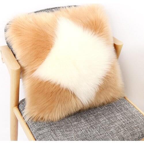 Plush Pillow Case Decorative Cushion Cover 40X40 For Sofa Bay Window Home Decor Plush Pillowcase Pink Luxury Cushion Cover