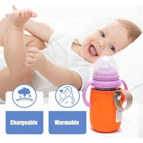 2021 New USB Baby Bottle Heating Cover Anti-scalding Anti-slip Insulation Bag Car Portable Milk Warmer