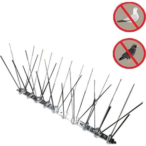 Stainless Steel Bird Repeller Pigeon Spikes Deterrent Anti Bird Spike Strip Pigeon Bird Scar Repeller Pest Control Products